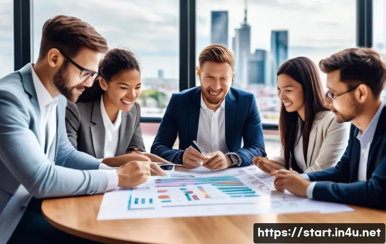 스타트업 마케팅과 프리랜서 - **Prompt 1: Unearthing the Startup's Core Value**
A diverse team of startup founders (male and f...